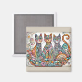 beruhigender Katzenmagnet Magnet (Vorderseite/Rückseite)