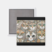 beruhigender Katzenmagnet Magnet (Vorderseite/Rückseite)