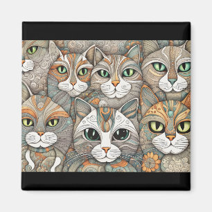 beruhigender Katzenmagnet Magnet