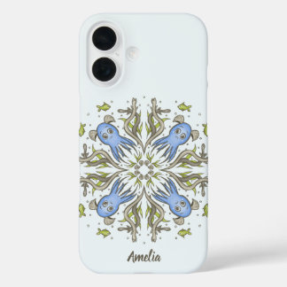 Beruhigender Kawaii-Oktopus-Kaleidoskop - Ozean-Tr iPhone 16 Hülle