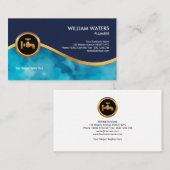 Beruhigender klarer blauer visitenkarte (Vorne/Hinten)