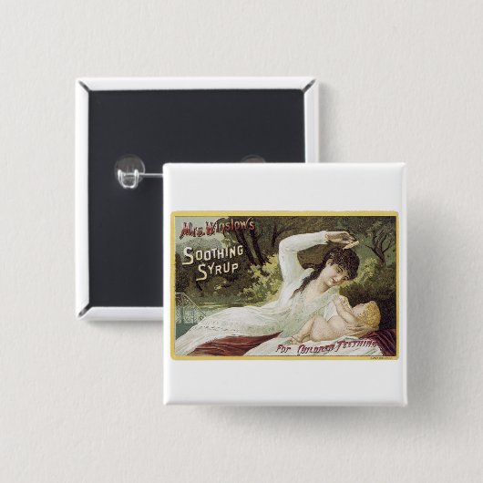 Beruhigender Sirup Frau-Winslows, für Kinder Button (Vorne & Hinten)