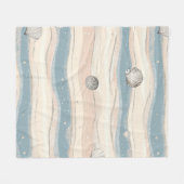 Beruhigendes Küstenwellenmuster Fleecedecke (Vorderseite (Horizontal))