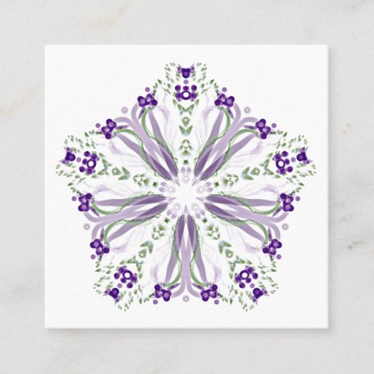 *~* beruhigendes Mandala Reiki Yoga-heilende Quadratische Visitenkarte (Vorderseite)