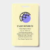 Beruhigendes Pastel Waves Employee Foto Ausweis (Back)