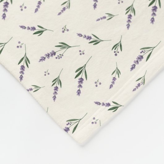 Beruhigendes Wasserfarben-Lavendel und Winterbeere Fleecedecke (Ecke)