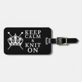 Beruhiger Strick auf Kunsthandwerk behalten / Kron Gepäckanhänger (Vorderseite horizontal)