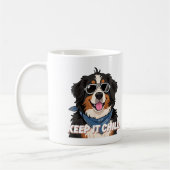 Beruhigter Berner Sennenhund Kunst Kaffeetasse (Links)