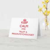 Beruhigung behalt und vertraue einem Gefängnispsyc Karte (Gelbe Blume)