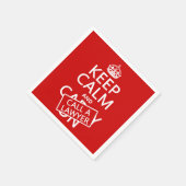 Beruhigung behalten und Anwalt rufen (in beliebige Serviette (Ecke)