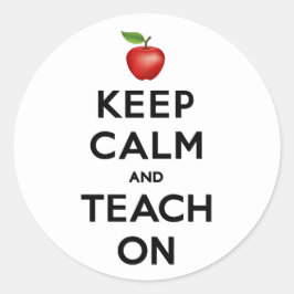 Beruhigung behalten und Aufkleber aufgezogen