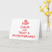 Beruhigung behalten und einem Physioarapisten vert Karte (Gelbe Blume)