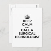 Beruhigung behalten und einen chirurgischen Techni Postkarte (Vorne/Hinten)