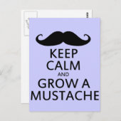 Beruhigung behalten und einen Schnurrbart wachsen Postkarte (Vorne/Hinten)