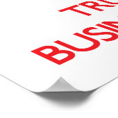 Beruhigung behalten und Vertrauen in den Geschäfts Poster (Ecke)