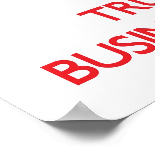 Beruhigung behalten und Vertrauen in den Geschäfts Poster (Ecke)