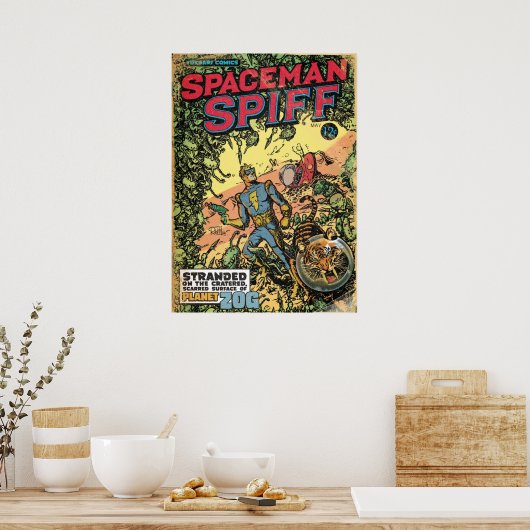 Beruhigung des Spiffy Spaceman Poster (Küche)