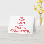 Beruhigung und Vertrauen eines Polizeibeamten beha Karte (Gelbe Blume)