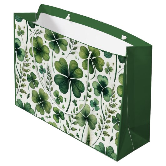 Beruhigung von Clovers Große Geschenktüte (Rückseite Schrägansicht)