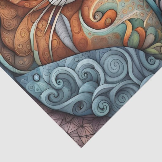 Beruhigungskatzen 2 Gewebepapier Seidenpapier (Detail)