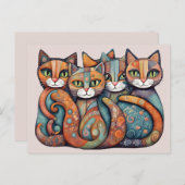 Beruhigungskatzen 3 Postkarte (Vorne/Hinten)