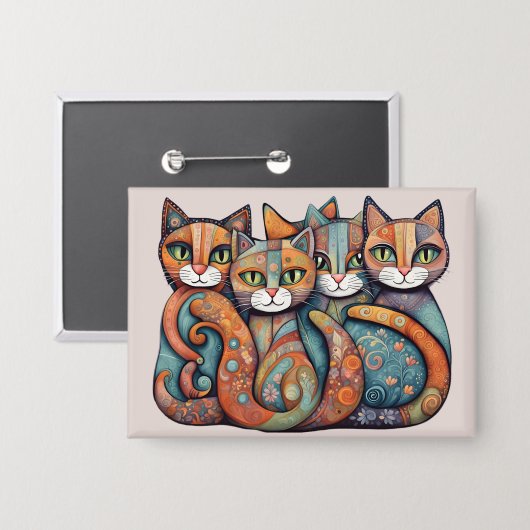 Beruhigungskatzer 3 Taste Button (Vorderseite/Rückseite)