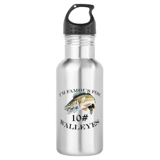 Berühmt für 10 LB Walleyes maßgeschneidert Edelstahlflasche