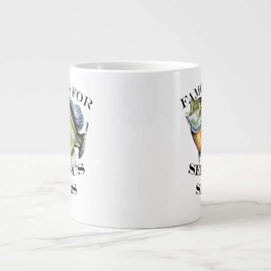 Berühmt für das schwere Brammen Jumbo-Tasse (Vorderseite)