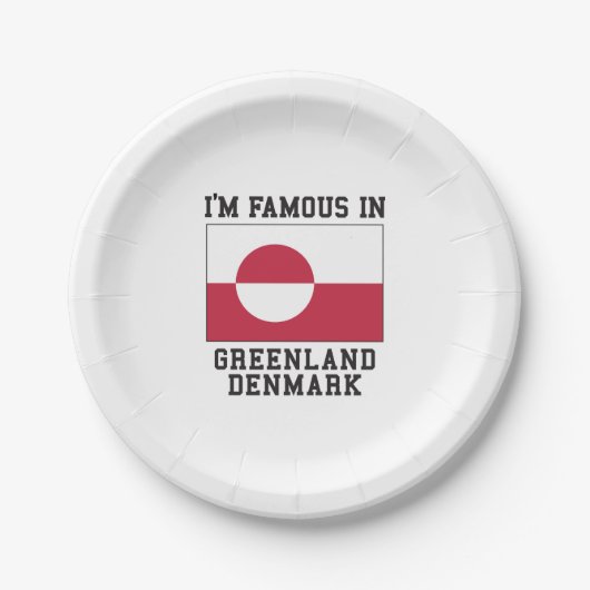 Berühmt in Grönland Pappteller (Vorderseite)