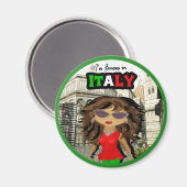 Berühmt in Italien Diva Magnet (Vorderseite/Rückseite)