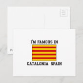 Berühmt in Katalonien Spanien Postkarte (Vorne/Hinten)