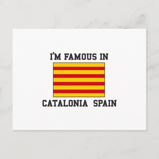 Berühmt in Katalonien Spanien Postkarte (Vorderseite)