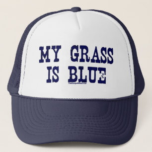 "Berühmt" ist mein Gras blau Truckerkappe