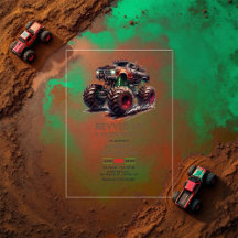 Berühmt und bereit zum Roll! Monster Truck Birthda