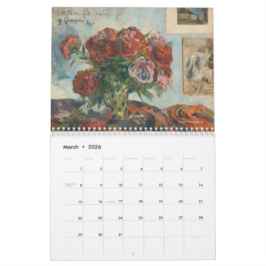 Berühmte alte Gemälde Kunstkalender 2024 Kalender (Mär 2026)