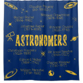 Berühmte Astronomen bis ins 19. Jahrhundert Duschvorhang (Vorderseite)