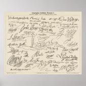 Berühmte Autographen Poster (Vorne)