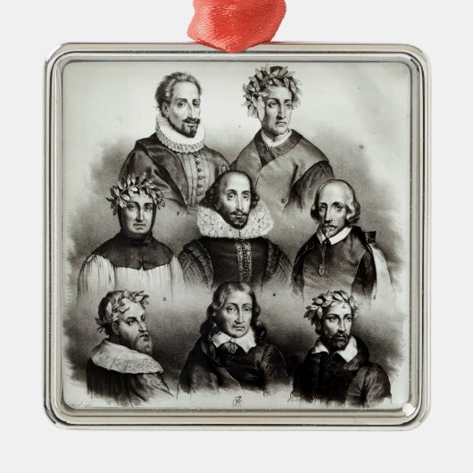 Berühmte Autoren, 1833 Ornament Aus Metall (Vorne)