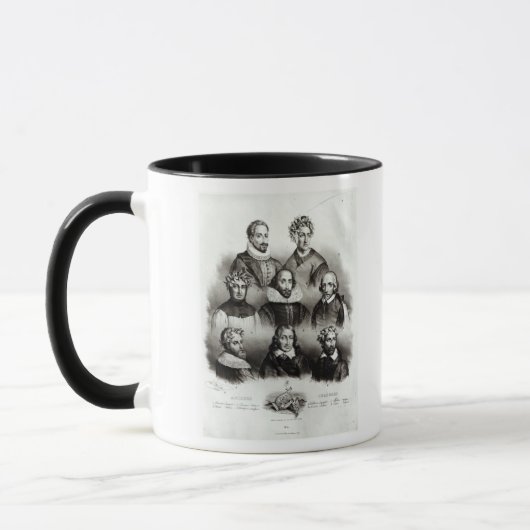 Berühmte Autoren, 1833 Tasse (Links)