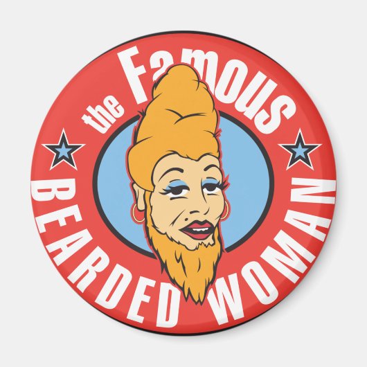 berühmte Bartfrau Magnet (Vorne)