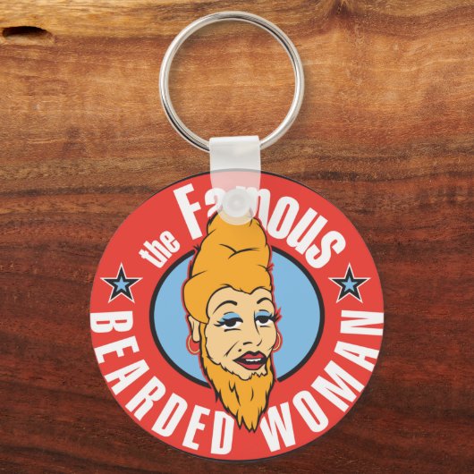 berühmte Bartfrau Schlüsselanhänger (Vorderseite)