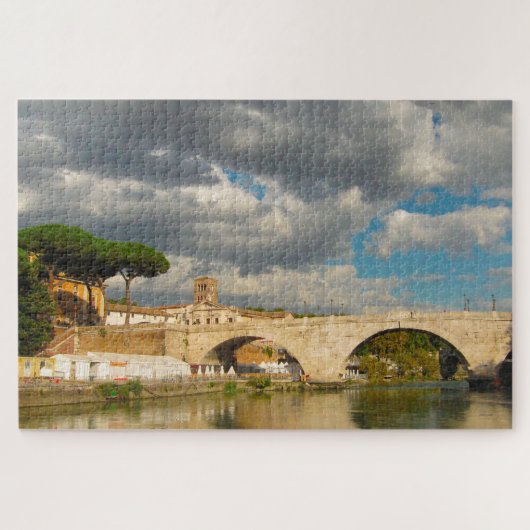 Berühmte Brücken am Tiber Rom. Puzzle (Horizontal)