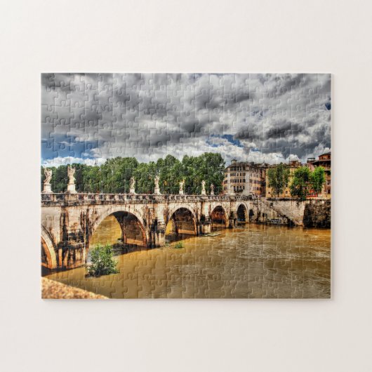 Berühmte Brücken am Tiber Rom. Puzzle (Horizontal)