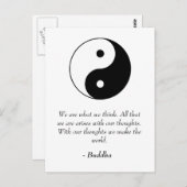 Berühmte Buddha-Zitate - Gedanken machen die Welt Postkarte (Vorne/Hinten)