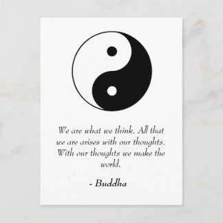 Berühmte Buddha-Zitate - Gedanken machen die Welt Postkarte