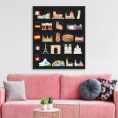 Berühmte europäische Denkmäler Leinwanddruck (Insitu (Wohnzimmer))