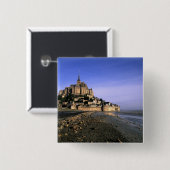 Berühmte Festung Le Mont St. Michel auf der Insel Button (Vorne & Hinten)