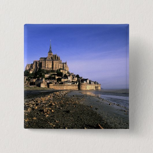 Berühmte Festung Le Mont St. Michel auf der Insel Button (Vorderseite)