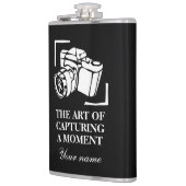 Berühmte Fotografie Zitat Schwarz-Weiß-Getränk Flachmann (Links)