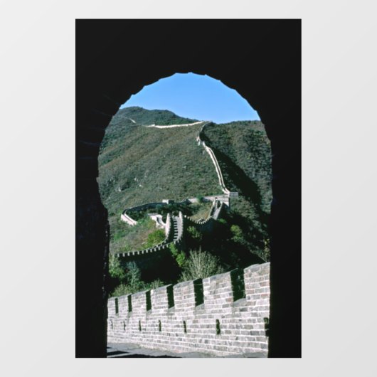 Berühmte Große Mauer der China - Peking, Asien Fensteraufkleber (Blatt)